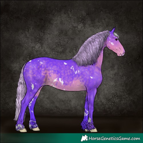 Horse Color:Watercolor White Spotted Silver Smoky Black Varnish
