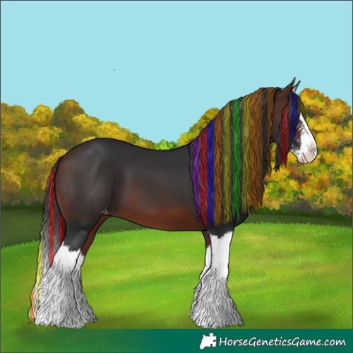 Horse Color:Painted Brown Sabino Splash Varnish