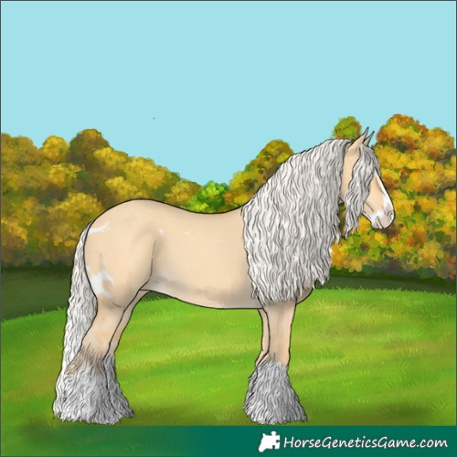Horse Color:Silver Sable Cream Champagne Dun Splash Skewed LP Spotted 