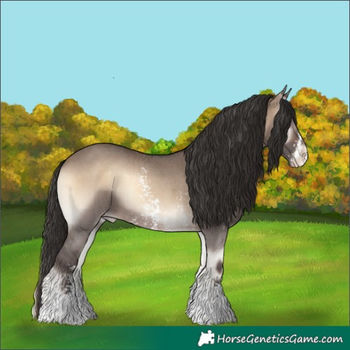 Horse Color:Brown Onyx Sabino Varnish