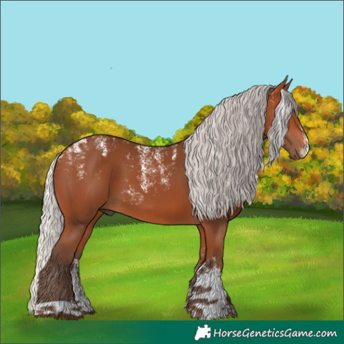 Horse Color:Powder White Silver Bay