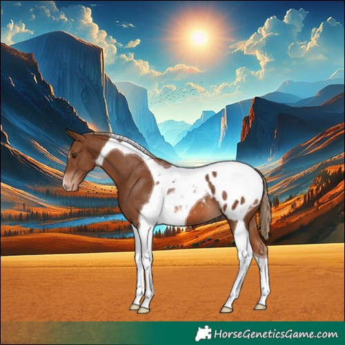 Horse Color:Chestnut Tobiano Blanket