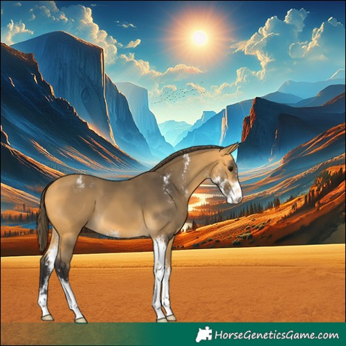 Horse Color:Buckskin Sabino Varnish