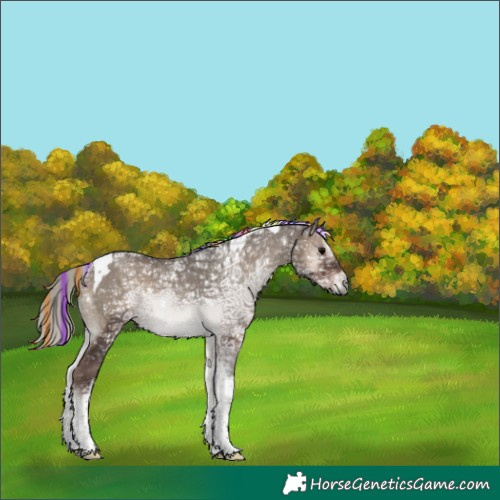 Horse Color:Painted Silver Blue Onyx Ice Tobiano Brindle 