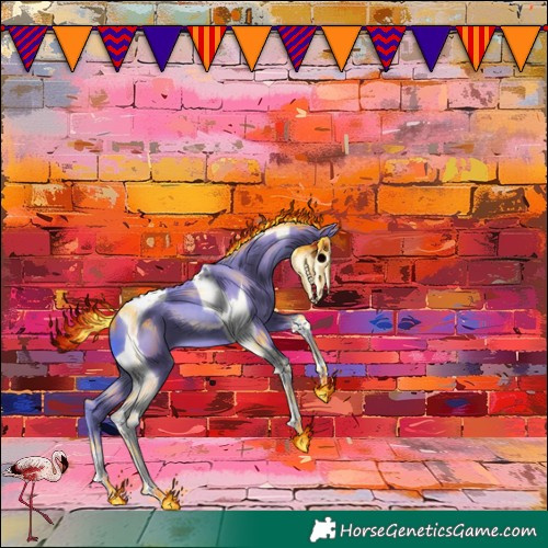 Horse Color:Watercolor Classic Champagne Tobiano