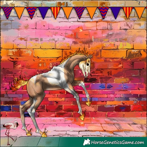 Horse Color:Gold Champagne Tobiano 