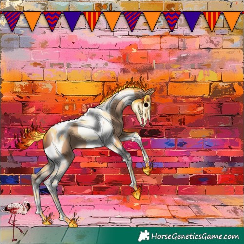 Horse Color:Amber Champagne Tobiano 