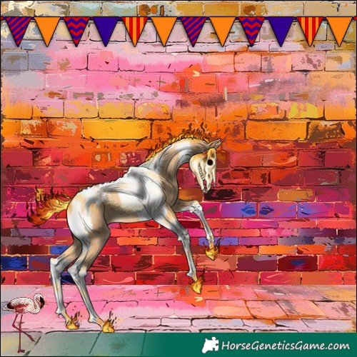 Horse Color:Gold Champagne Tobiano