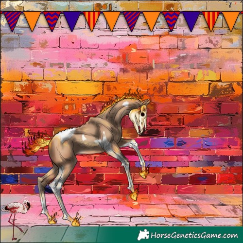 Horse Color:Amber Champagne Tobiano 