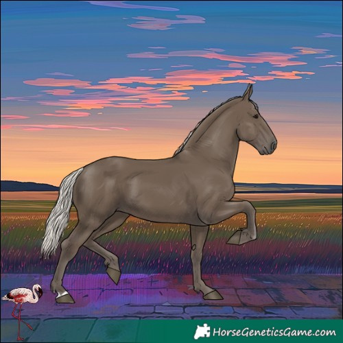 Horse Color:Silver Black 