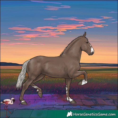 Horse Color:Silver Black 