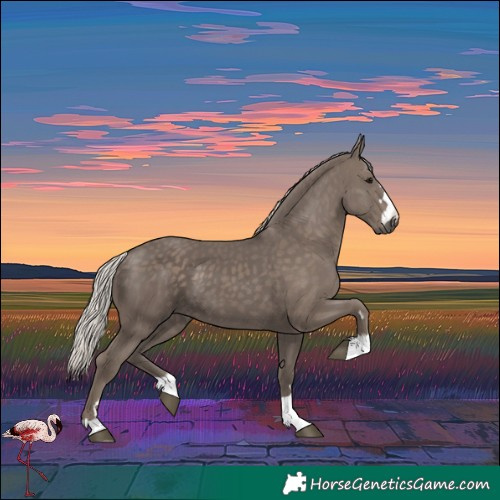 Horse Color:Silver Black 