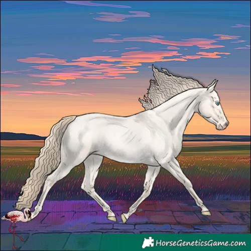 Horse Color:Perlino Roan Dun