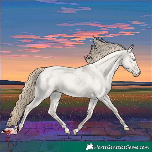 Horse Color:Smoky Creme Roan Dun