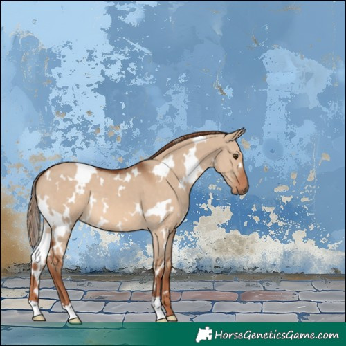 Horse Color:White Spotted Red Dun