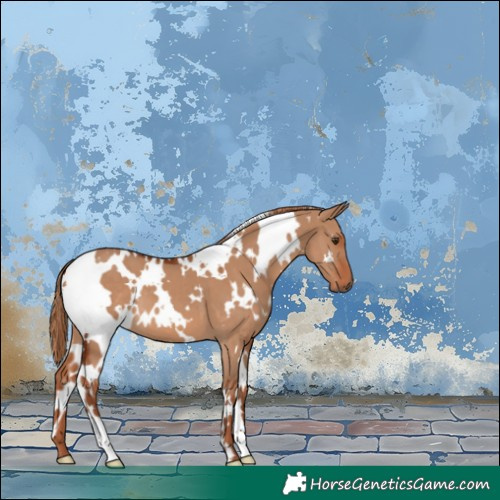 Horse Color:White Spotted Red Dun