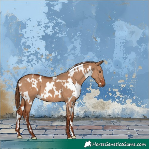 Horse Color:White Spotted Red Dun