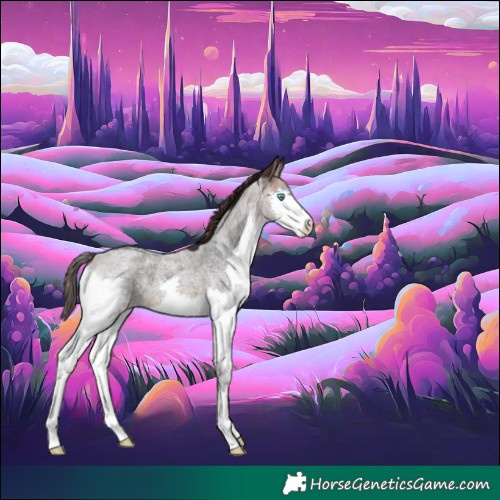Horse Color:Brown Roan Splash Skewed LP Spotted