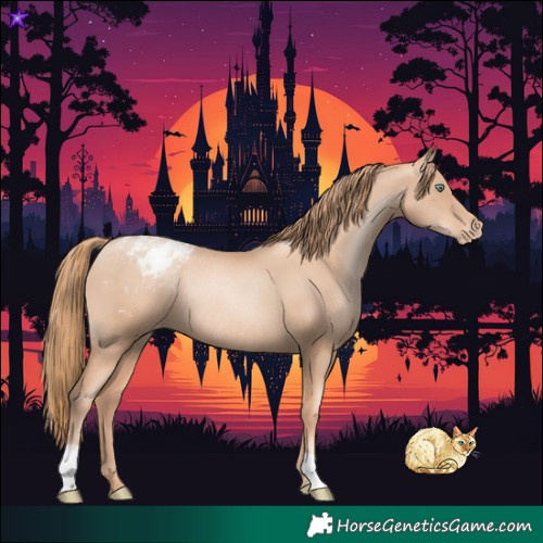 Horse Color:Gold Champagne Pearl Varnish Rabicano and Gold Champagne Pearl Varnish Rabicano