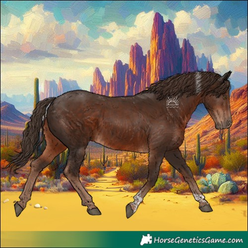 Horse Color:Liver Chestnut Tobiano