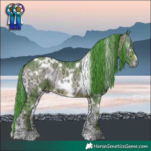 Horse Color:Watercolor White Spotted Brown Ice Onyx