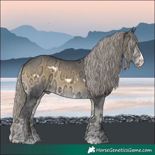 Horse Color:White Spotted Silver Smoky Blue Onyx Ice Splash