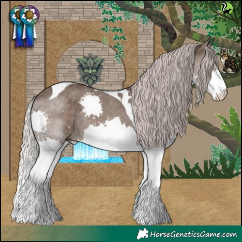 Horse Color:Silver Black Splash Tobiano 