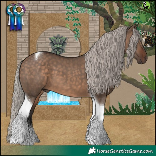 Horse Color:Silver Brown Dun Tobiano