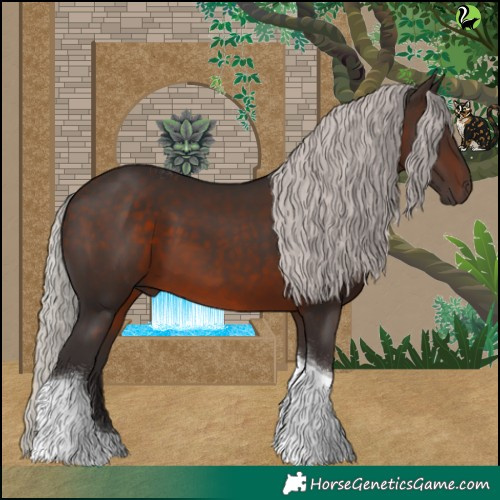 Horse Color:Silver Brown Tobiano 