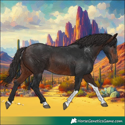 Horse Color:Brown Tobiano 