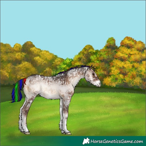 Horse Color:Powder White Painted Liver Red Onyx Ice Tobiano Brindle 