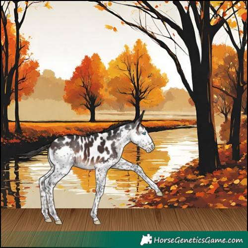 Horse Color:Brown Splash Near Leopard 