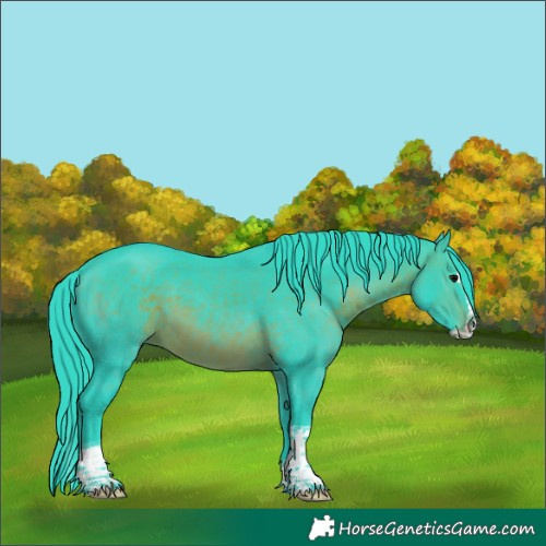 Horse Color:Watercolor Brown Splash Tobiano
