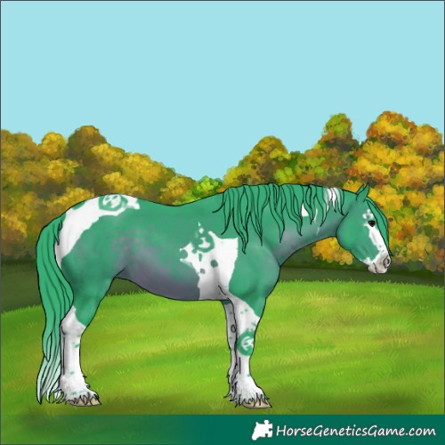 Horse Color:Watercolor Brown Splash Tobiano