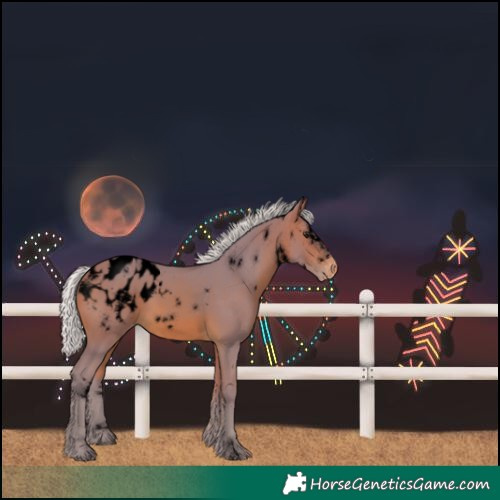 Horse Color:Void Watercolor White Spotted Silver Bay Blanket 