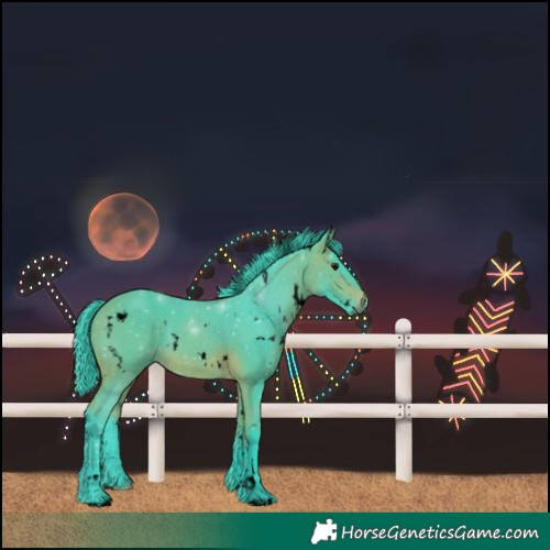 Horse Color:Void Watercolor White Spotted Bay