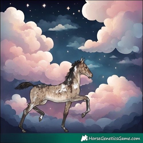 Horse Color:White Spotted Brown Dun Brindle