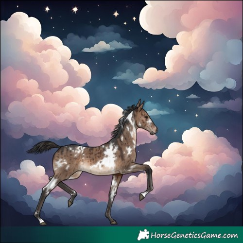 Horse Color:White Spotted Brown Dun Brindle 