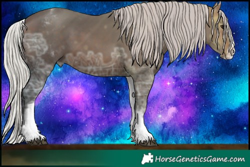Horse Color:White Spotted Silver Brown Ice Splash 