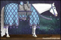 Horse Color:Blue Ice Roan Splash Frame Appaloosa