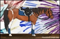 Horse Color:Bay Tobiano Frame 