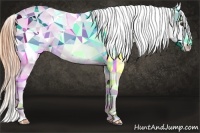 Horse Color:Watercolor Chestnut Near Leopard 
