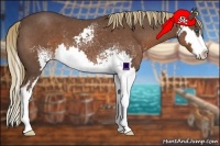 Horse Color:White Spotted Liver Red Roan Splash Frame 