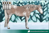 Horse Color:White Spotted Silver Black Ice Tobiano 