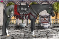 Horse Color:White Spotted Black 