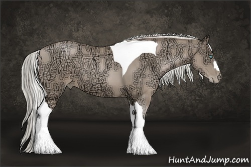 Horse Color:Chocolate Palomino Ice Pearl Tobiano 