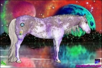 Horse Color:Silver Smoky Black Ice Sabino 