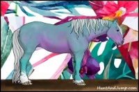 Horse Color:Watercolor Silver Brown Sabino