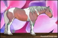 Horse Color:Watercolor Silver Bay Tobiano 