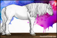 Horse Color:Gray Watercolor Palomino 
